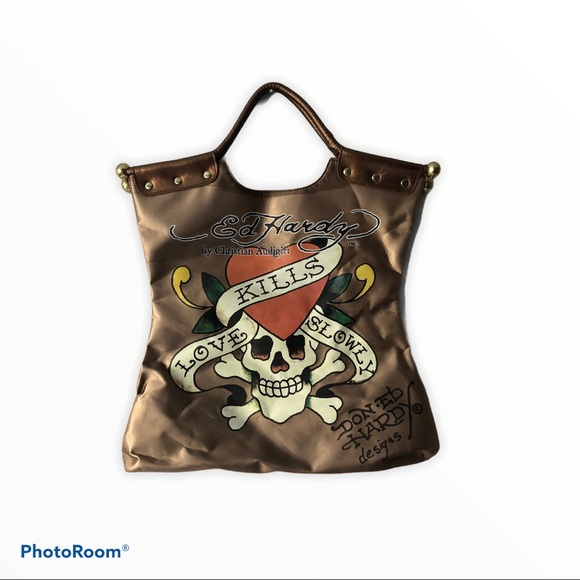 Ed Hardy by Christian Audigier purse tote - Picture 2 of 16